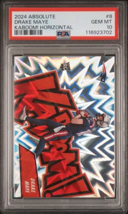 2024 #8 Drake Maye PSA 10 Panini Absolute Kaboom! Horizontal