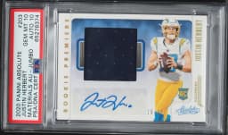 2020 #203 Justin Herbert PSA 10 Panini Absolute Football