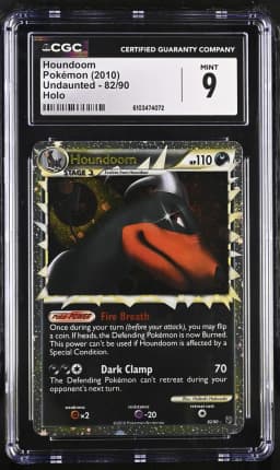 2010 #82 Houndoom CGC 9 Undaunted - English