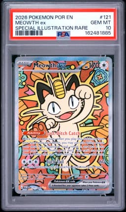 2026 #121 Meowth EX PSA 10 Por EN-Perfect Order