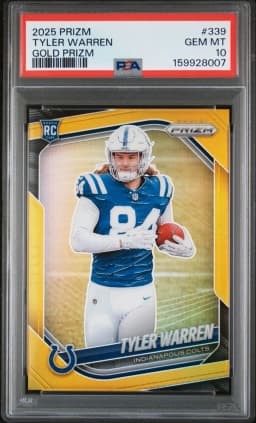 2025 #339 Tyler Warren PSA 10 Panini Prizm