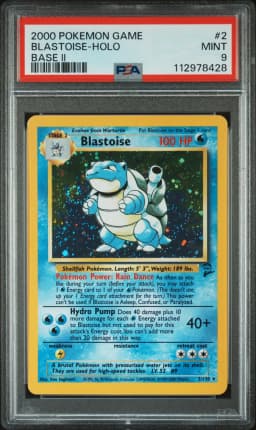 2000 #2 Blastoise-Holo PSA 9 Game Base II
