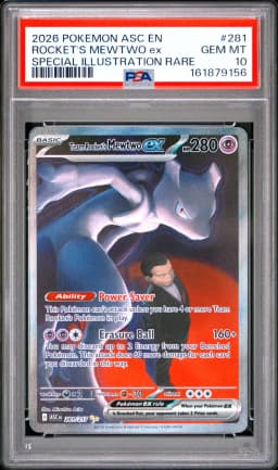 2026 #281 Team Rocket's Mewtwo EX PSA 10 Asc EN-Ascended Heroes
