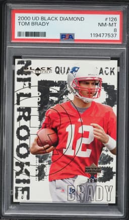2000 #126 Tom Brady PSA 8 Upper Deck Black Diamond Football