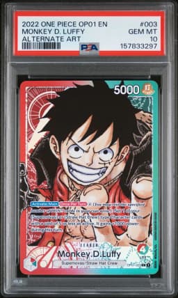 2022 #003 Monkey D. Luffy PSA 10 One Piece OP01-Romance Dawn