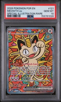 2026 #121 Meowth EX PSA 10 Por EN-Perfect Order
