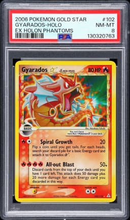 2006 #102 Gyarados-Holo Gold Star PSA 8 EX Holon Phantoms