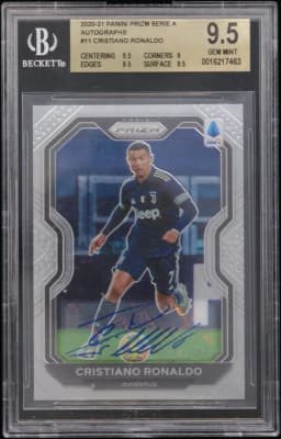 2020 #11 Cristiano Ronaldo BGS 9.5 Panini Prizm Serie A Autographs