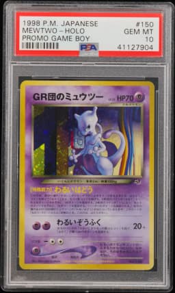 2001 #150 Great Rocket's Mewtwo-Holo PSA 10 Japanese Promo Game Boy