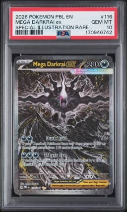 2026 #116 Mega Darkrai EX PSA 10 Pbl EN-Pitch Black