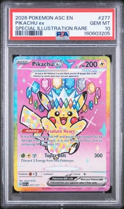 2026 #277 Pikachu EX PSA 10 Asc EN-Ascended Heroes