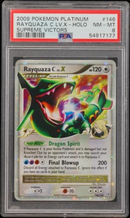 2009 #146 Rayquaza C LV.X-Holo PSA 8 Platinum Supreme Victors