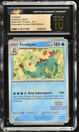 2025 #213 Feraligatr CGC 10 Pristine Black Star Promos - Scarlet & Violet SVP EN - English