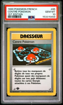 1999 #85 Centre Pokemon 1st Edition PSA 10 French