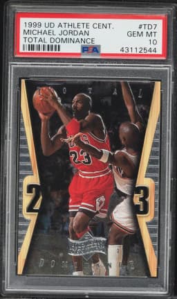 1999 #TD7 Michael Jordan PSA 10 Upper Deck MJ Athlete of the Century Total Dominance Basketball
