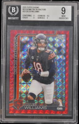 2025 #52 Caleb Williams BGS 9 Topps Chrome Red Geometric Refractors