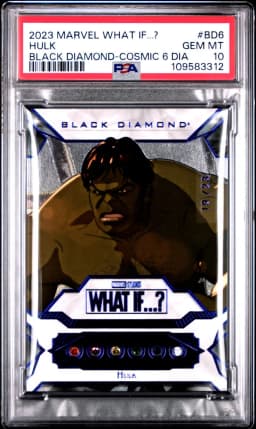 2023 #BD6 Hulk PSA 10 Upper Deck Marvel What If...? Black Diamond