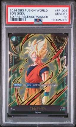2024 #FP-008 Son Goku PSA 10 Dragon Ball Super Card Game Fusion World Starter Deck Pre-Release Event