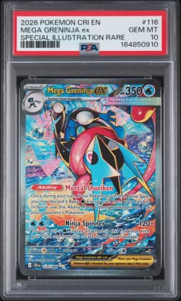 2026 #116 Mega Greninja EX PSA 10 Cri EN-Chaos Rising