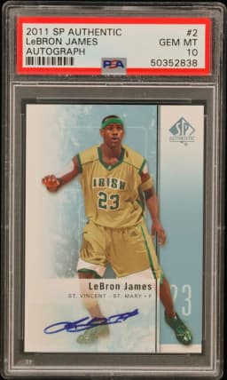 2011 #2 LeBron James PSA 10 SP Authentic