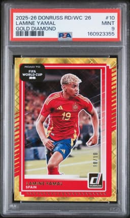2025 #10 Lamine Yamal PSA 9 Panini Donruss Road to FIFA World Cup '26