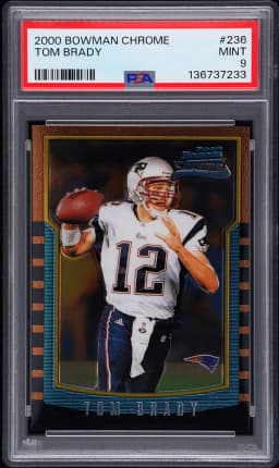 2000 #236 Tom Brady PSA 9 Bowman Chrome Football