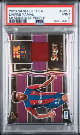 2023 #SMLY Lamine Yamal PSA 9 Panini Select FIFA Select Memorabilia
