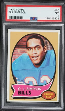1970 #90 O.J. Simpson PSA 7 Topps Football