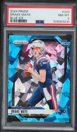 2024 #329 Drake Maye PSA 8 Panini Prizm Football