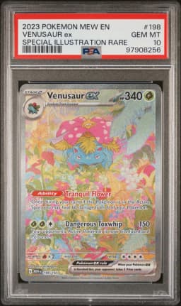 2023 #198 Venusaur EX PSA 10 Mew EN-151