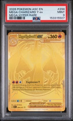 2026 #294 Mega Charizard Y EX PSA 9 Asc EN-Ascended Heroes