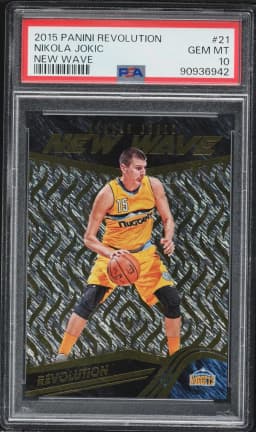 2015 #21 Nikola Jokic PSA 10 Panini Revolution New Wave Basketball