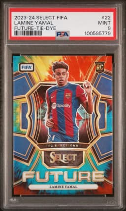2023 #22 Lamine Yamal PSA 9 Panini Select FIFA Select Future