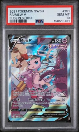 2021 #251 Full Art/Mew V PSA 10 Sword & Shield Fusion Strike