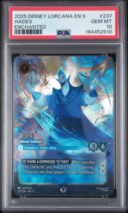 2025 #237 Hades - Infernal Schemer PSA 10 Disney Lorcana EN 9-Fabled