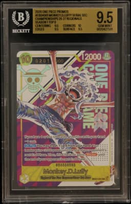 2026 #EB04061 Monkey.D.Luffy SERIAL SEC/(Championships 26-27 Regionals Season 1 Top 8 Prize) BGS 9.5 One Piece Card Game Promos