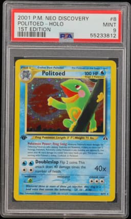 2001 #8 Politoed-Holo 1st Edition PSA 9 Neo Discovery