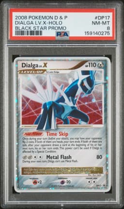 2008 #DP17 Dialga LV.X-Holo PSA 8 Diamond & Pearl Black Star Promo