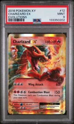2016 #12 Charizard EX PSA 9 XY Evolutions