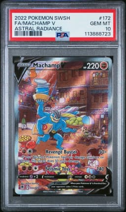 2022 #172 Full Art/Machamp V PSA 10 Sword & Shield Astral Radiance