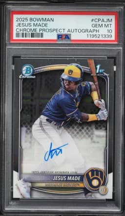 2025 #CPAJM Jesus Made PSA 10 Bowman Chrome Prospect Autographs