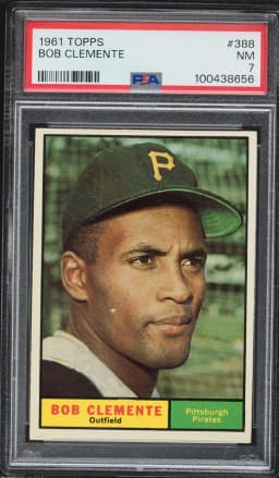 1961 #388 Bob Clemente PSA 7 Topps Baseball