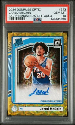 2024 #313 Jared McCain PSA 10 Panini Donruss Optic