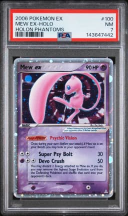 2006 #100 Mew EX-Holo PSA 7 EX Holon Phantoms