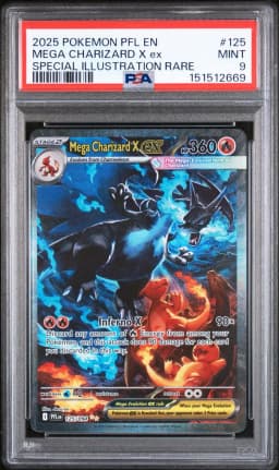 2025 #125 Mega Charizard X EX PSA 9 Pfl EN-Phantasmal Flames