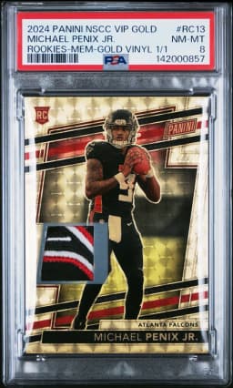 2024 #RC13 Michael Penix Jr. PSA 8 Panini National Sports Collectors Convention VIP Gold Rookies