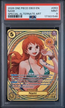 2026 #053 Nami PSA 9 One Piece EB03-Extra Booster -One Piece Heroines Edition-