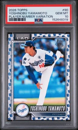 2026 #90 Yoshinobu Yamamoto PSA 10 Topps
