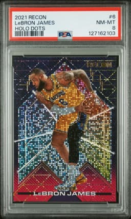 2021 #6 LeBron James PSA 8 Panini Recon