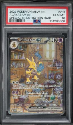 2023 #201 Alakazam EX PSA 10 Mew EN-151 Pokemon